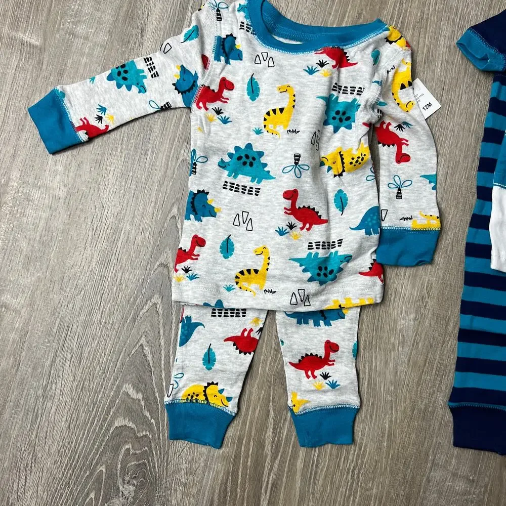 Koala Baby Boy Dinosaur Sleepwear - 4 Piece Sleepwear Set - Size 12M - NWT